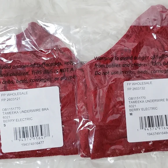 NEW Free People Tameeka Underwire Bra Berry Electric SIZE SMALL - Picture 4 of 5